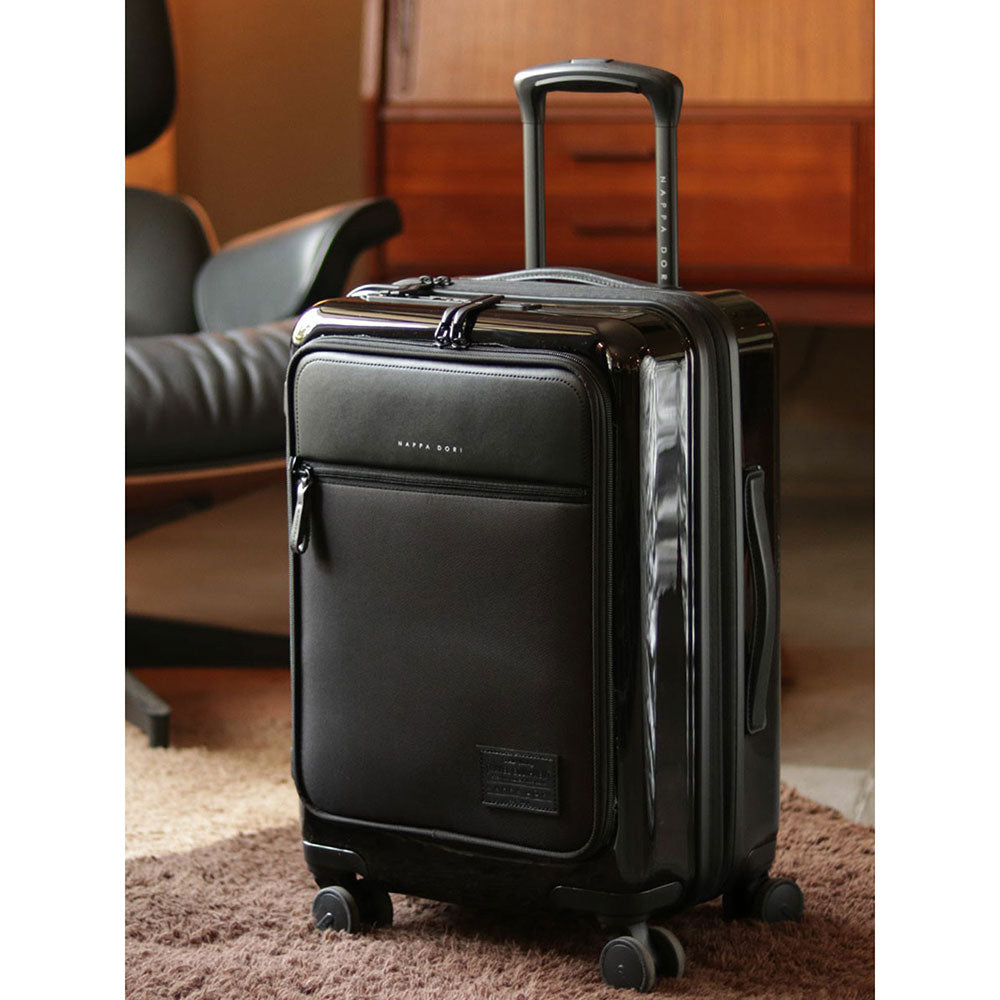 Nappa Dori Black Rover Carry On Luggage Bag