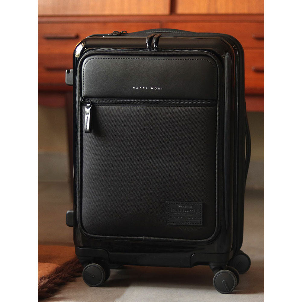 Nappa Dori Black Rover Carry On Luggage Bag