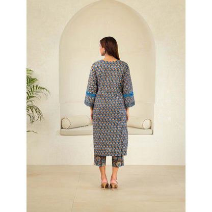 Naseebo Grey Twilight Bliss Cotton Premium Kurta with Pant and Dupatta (Set of 3)