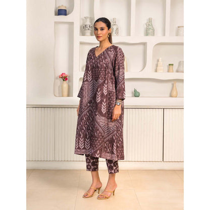 Naseebo Brown Earth Serenade Linen Premium Co-Ord (Set of 2)