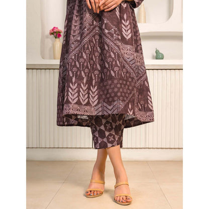 Naseebo Brown Earth Serenade Linen Premium Co-Ord (Set of 2)