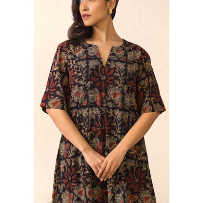 Naseebo Brown Mystic Dreams Ajrakh Kurta with Pant (Set of 2)