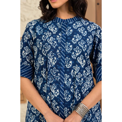 Naseebo Eternal Grace Blue Kurta with Pant (Set of 2)