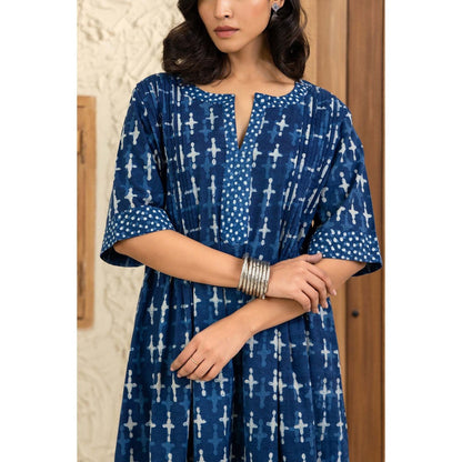 Naseebo Starry Trail Blue Kurta with Pant (Set of 2)