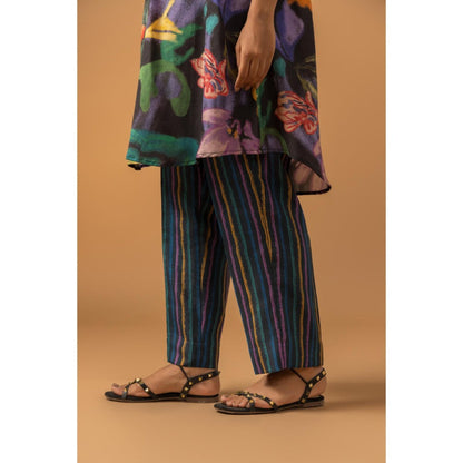 Naseebo Kohl Mirage Muslin Kurta with Pant - Multi-Color