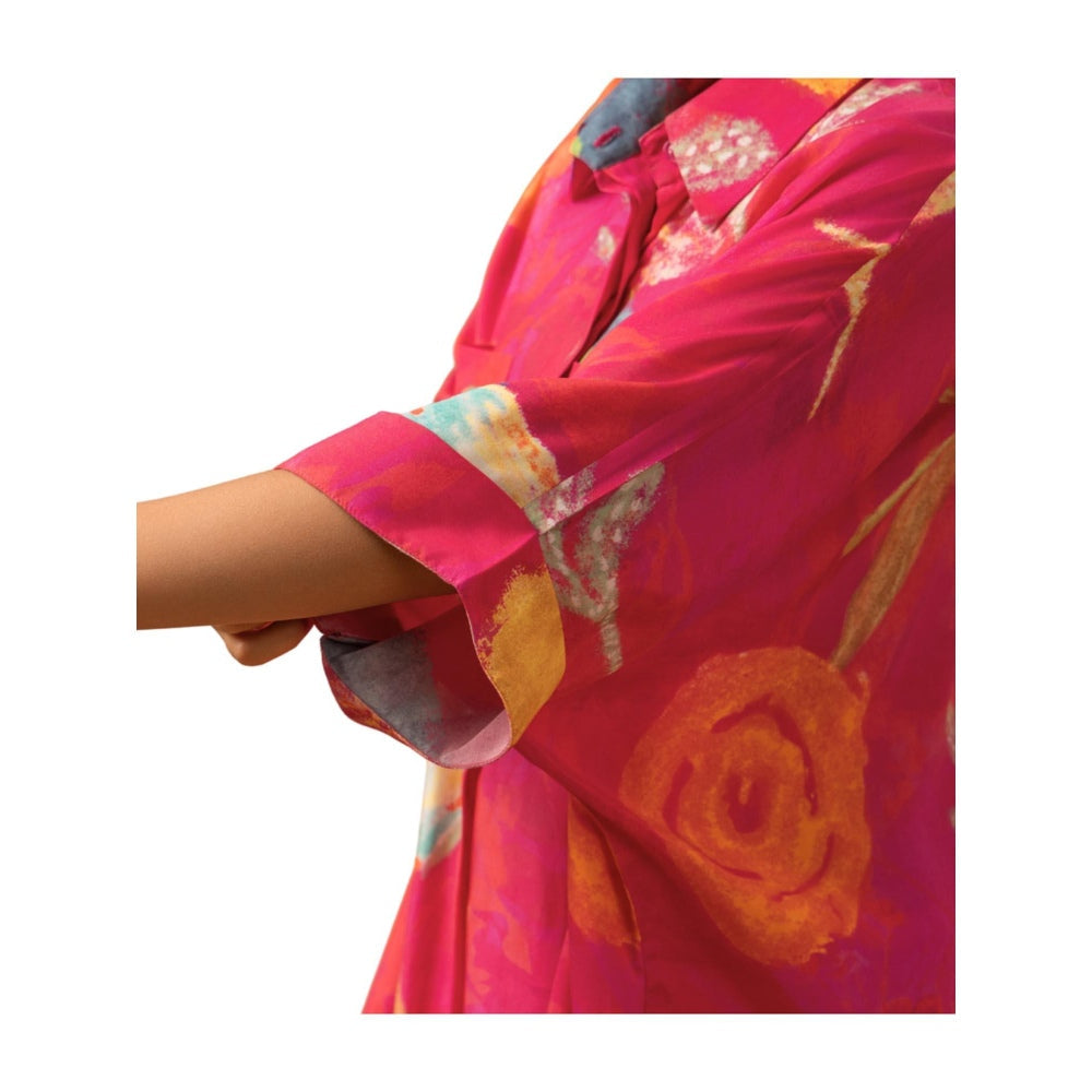 Naseebo Vanilla Blush Muslin Kurta with Pant - Pink