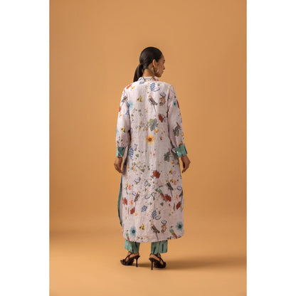 Naseebo Meadow Dream Linen Premium Kurta with Pant - Multi-Color