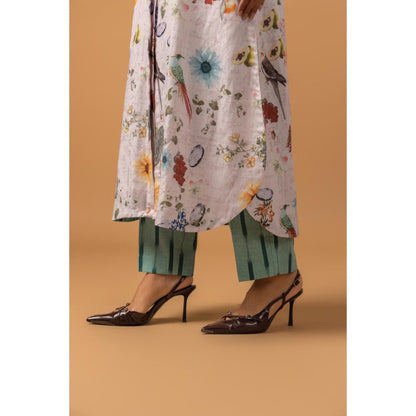Naseebo Meadow Dream Linen Premium Kurta with Pant - Multi-Color