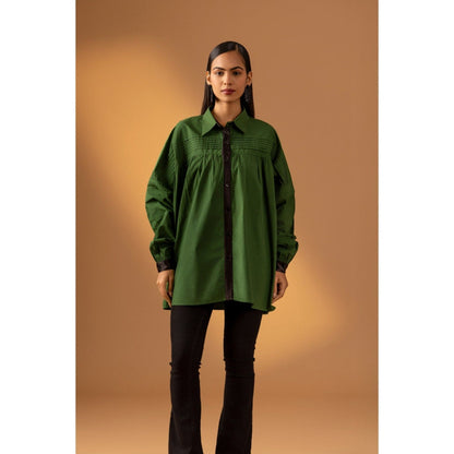 Naseebo Green Eclipse Cotton Shirt