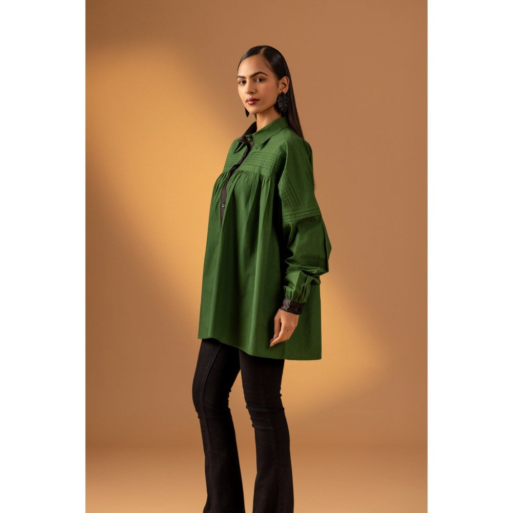 Naseebo Green Eclipse Cotton Shirt