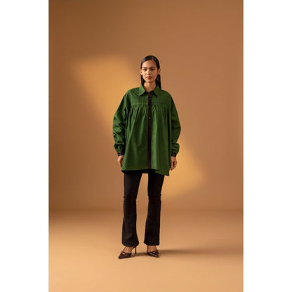 Naseebo Green Eclipse Cotton Shirt