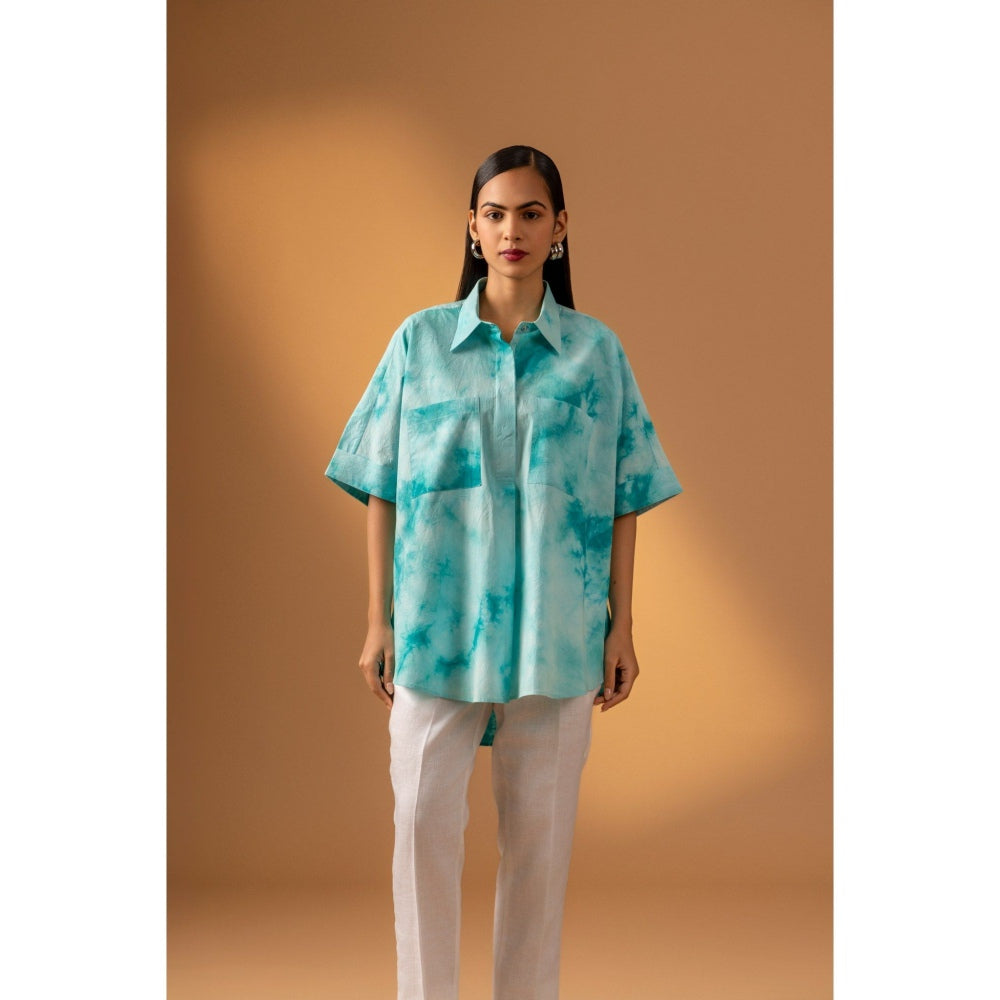 Naseebo Aqua Mirage Tie-Dye Shirt