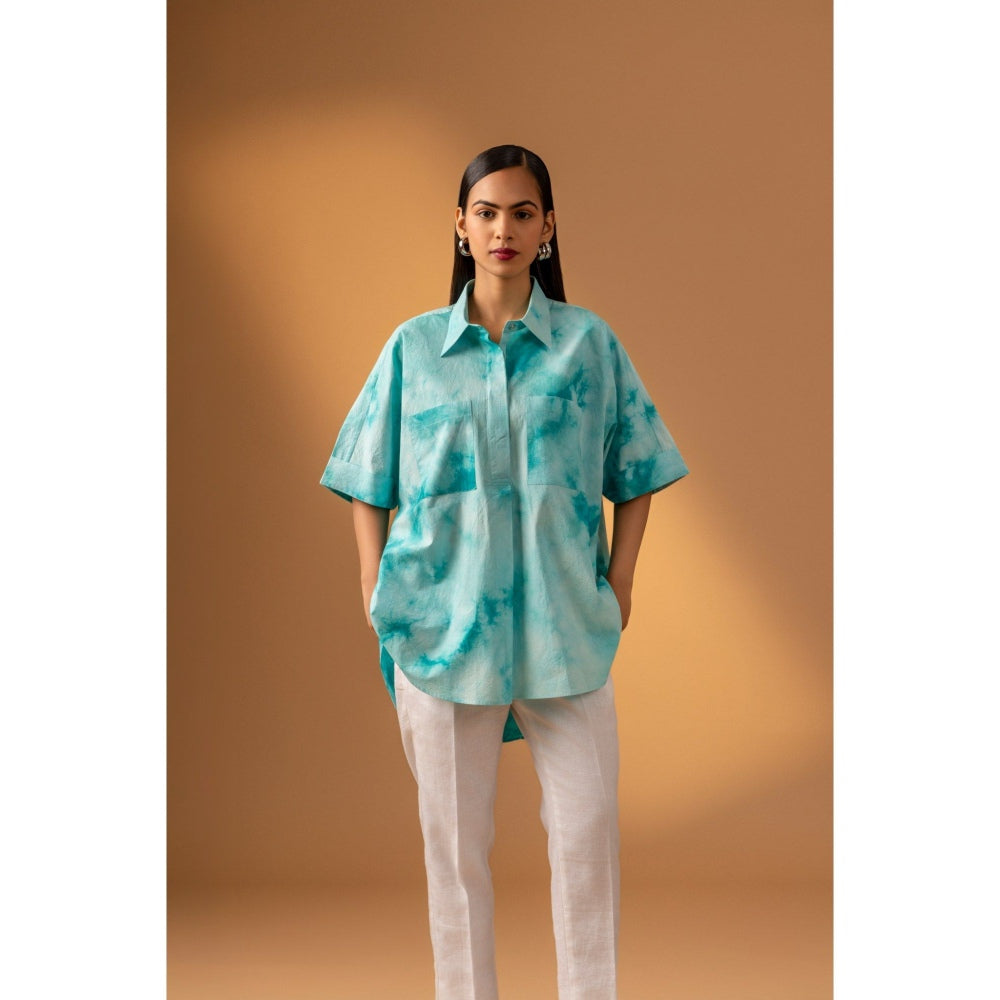Naseebo Aqua Mirage Tie-Dye Shirt