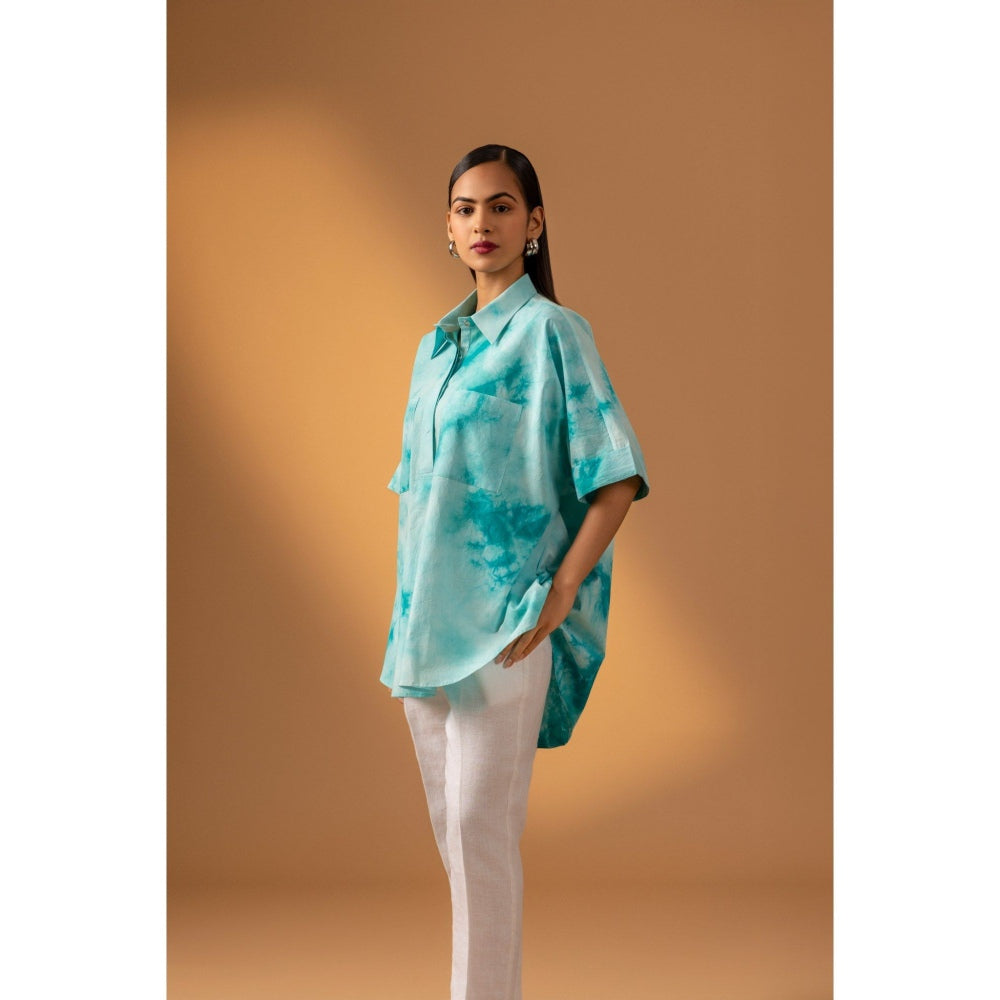 Naseebo Aqua Mirage Tie-Dye Shirt