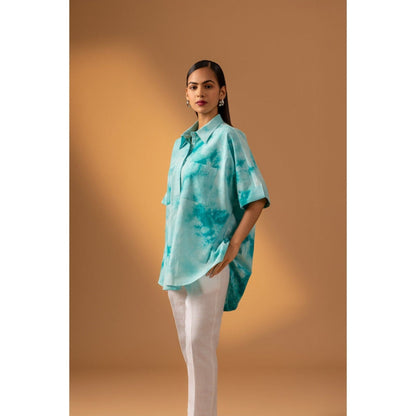 Naseebo Aqua Mirage Tie-Dye Shirt