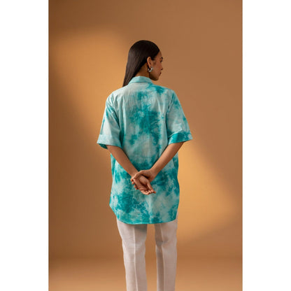 Naseebo Aqua Mirage Tie-Dye Shirt