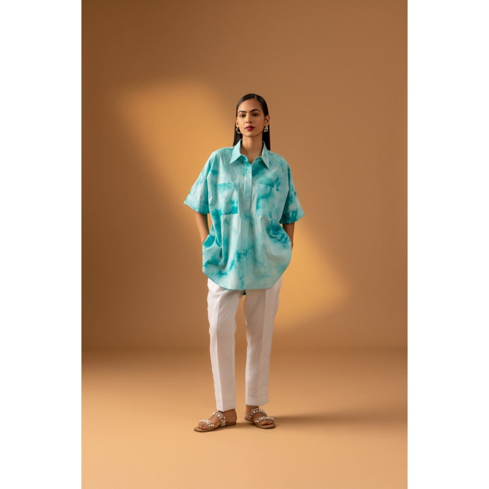 Naseebo Aqua Mirage Tie-Dye Shirt