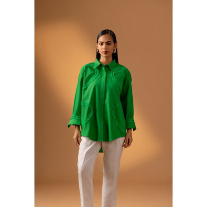 Naseebo Lush Green Lace Shirt