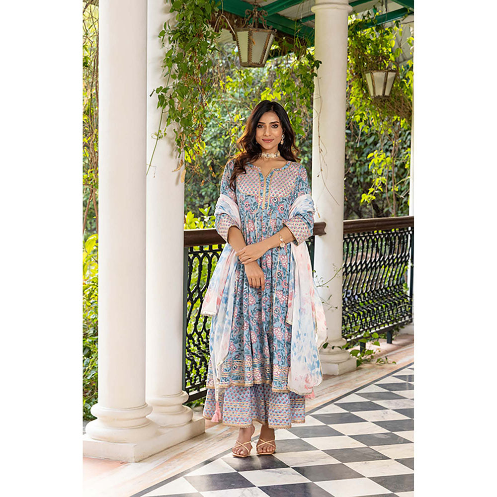 Naseebo Breeze Kurta Sharara With Dupatta