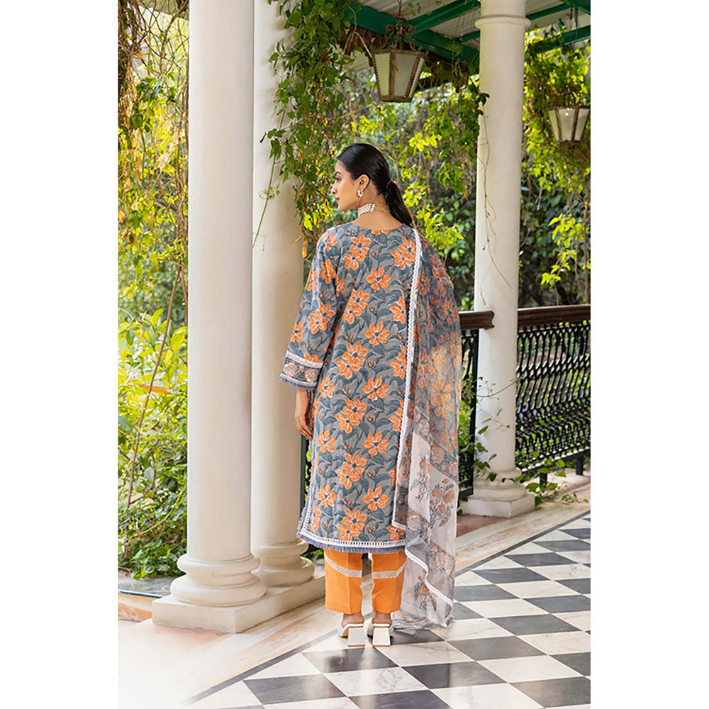 Naseebo Smoky Grey Kurta And Pant With Dupatta Set