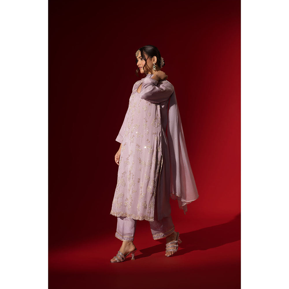 Naseebo Midnight Glamour Embroidered Kurta with Pant & Dupatta