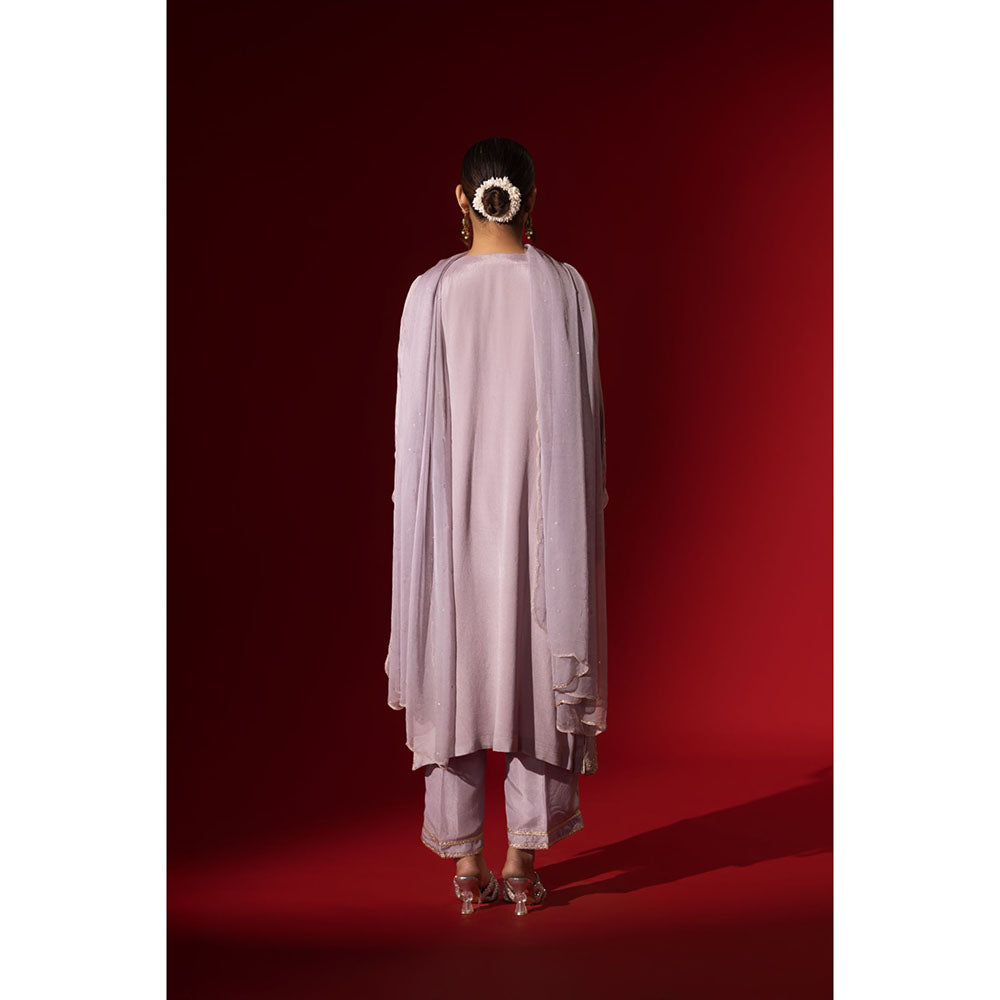 Naseebo Midnight Glamour Embroidered Kurta with Pant & Dupatta