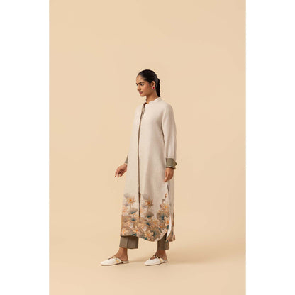 Naseebo Dune Petal Linen Premium Kurta and Pant