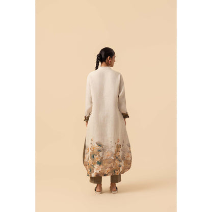 Naseebo Dune Petal Linen Premium Kurta and Pant