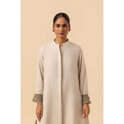 Naseebo Dune Petal Linen Premium Kurta and Pant