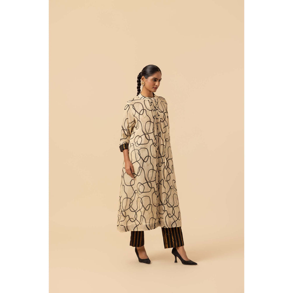 Naseebo Infinity Curve Linen Premium Kurta and Pant