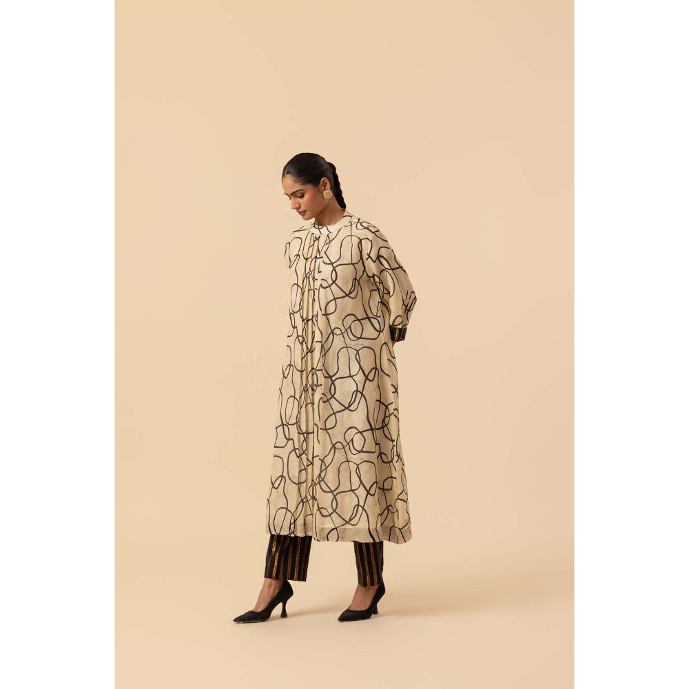 Naseebo Infinity Curve Linen Premium Kurta and Pant