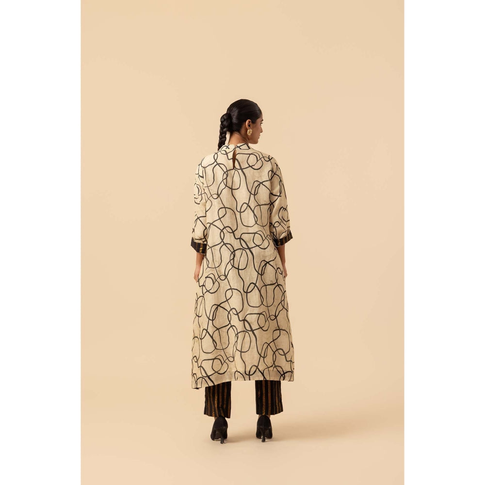 Naseebo Infinity Curve Linen Premium Kurta and Pant