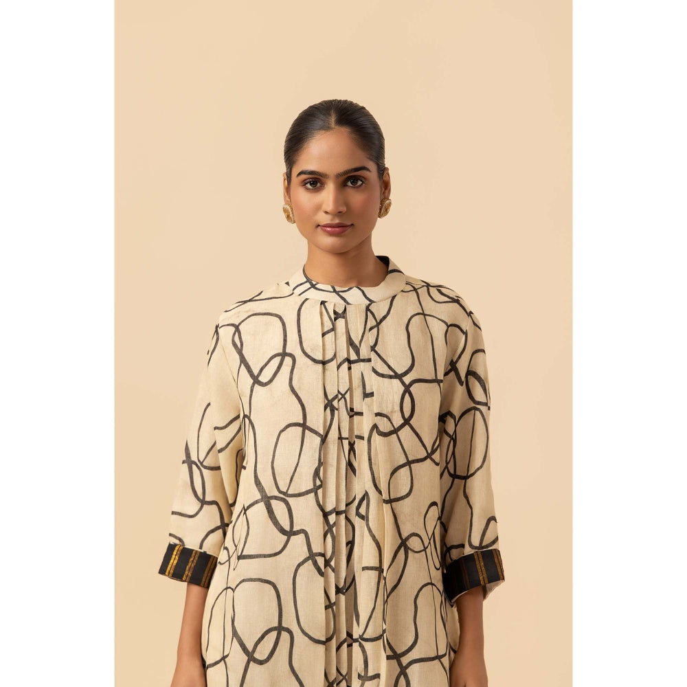 Naseebo Infinity Curve Linen Premium Kurta and Pant