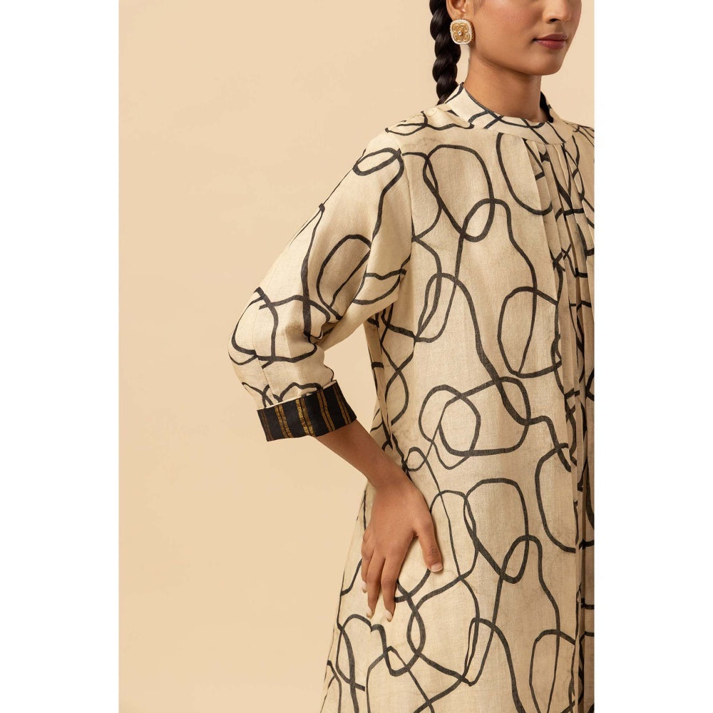 Naseebo Infinity Curve Linen Premium Kurta and Pant