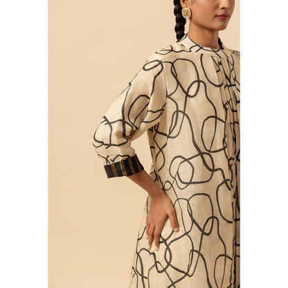 Naseebo Infinity Curve Linen Premium Kurta and Pant