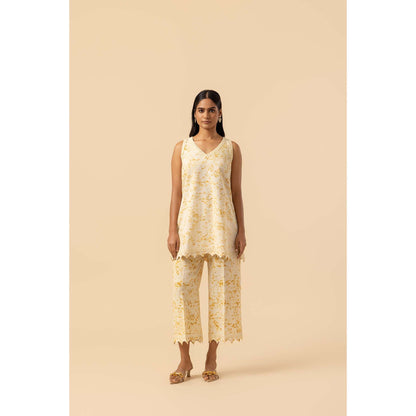 Naseebo Gold Ripple Hemp Cotton Co-Ord Set