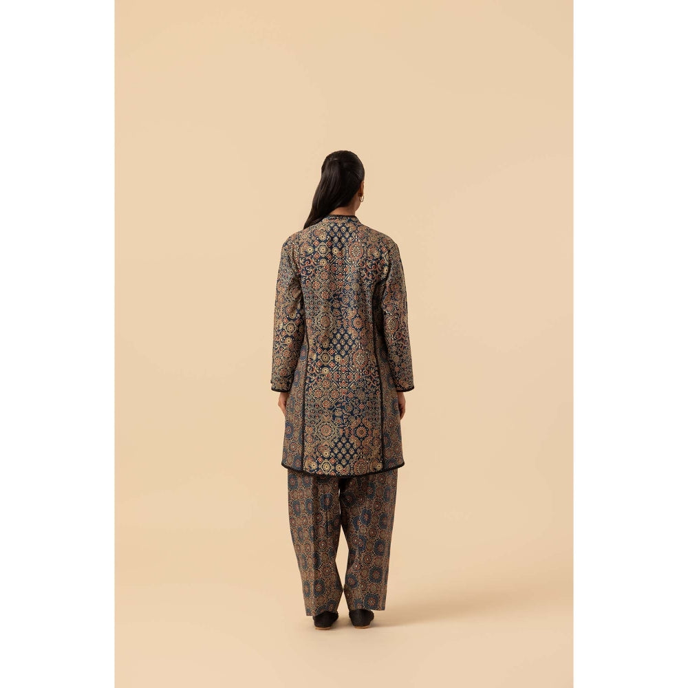 Naseebo Dusk Harmony Ajrakh Printed Farshi Co-Ord Set