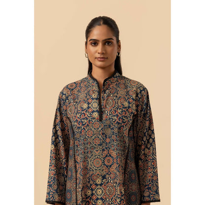 Naseebo Dusk Harmony Ajrakh Printed Farshi Co-Ord Set
