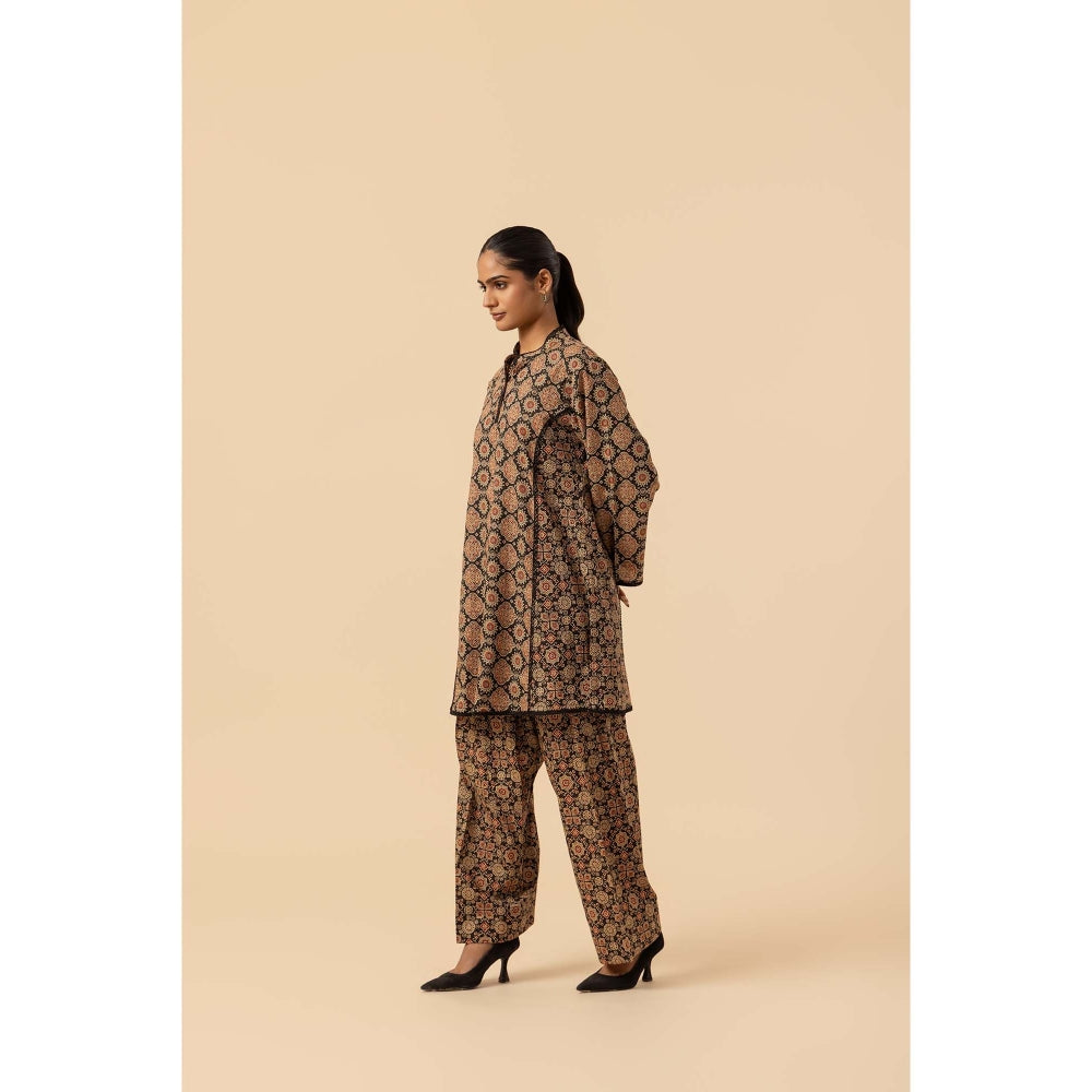 Naseebo Heritage Wheel Ajrakh Printed Farshi Coord Set