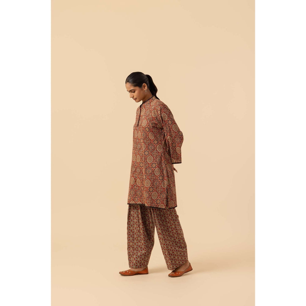 Naseebo Kutch Craft Ajrakh Printed Farshi Co-Ord Set