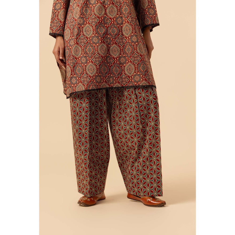 Naseebo Kutch Craft Ajrakh Printed Farshi Co-Ord Set