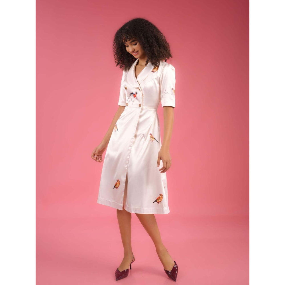 Natalia Livingston Off White Aurora Ida Dress