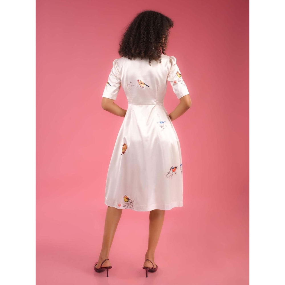 Natalia Livingston Off White Aurora Ida Dress