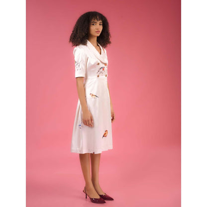 Natalia Livingston Off White Aurora Ida Dress