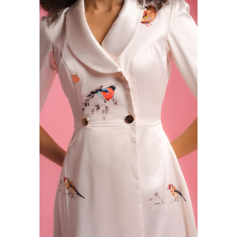 Natalia Livingston Off White Aurora Ida Dress