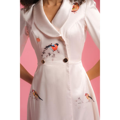 Natalia Livingston Off White Aurora Ida Dress