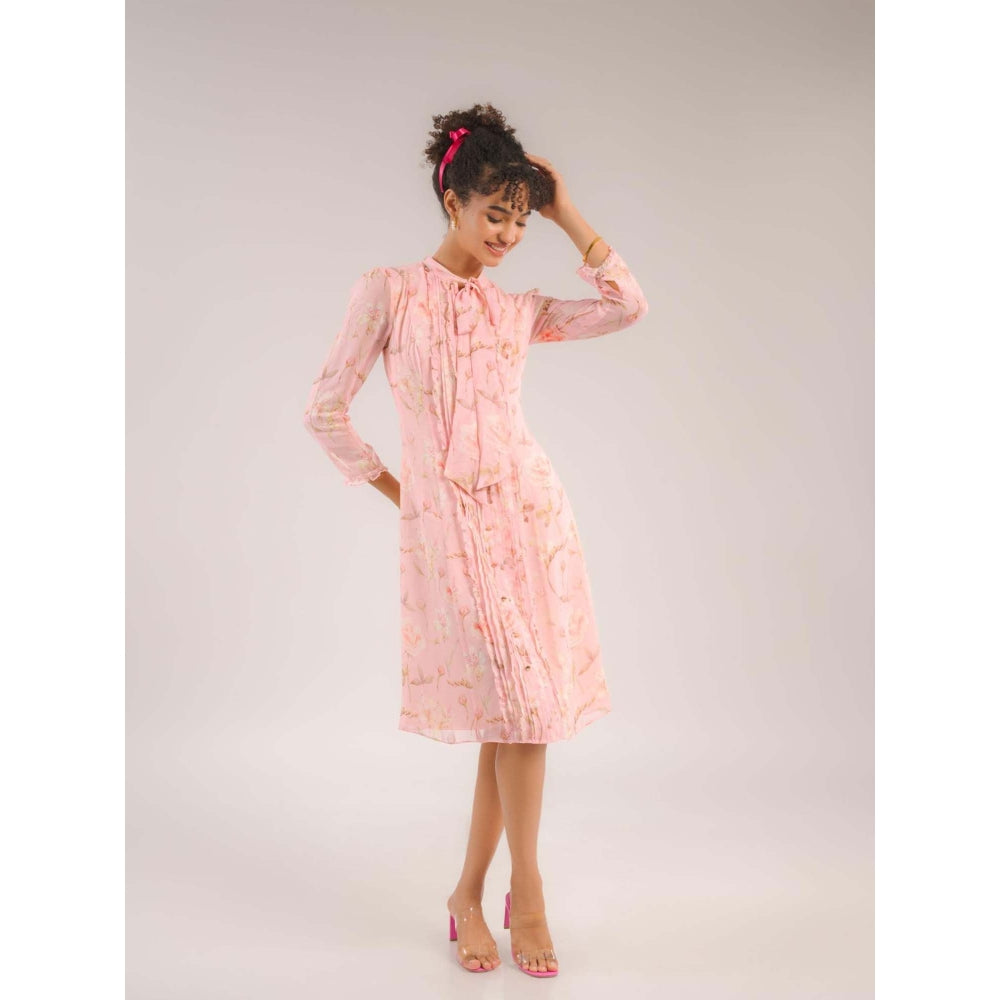 Natalia Livingston Dahlia Pink Floral Dress