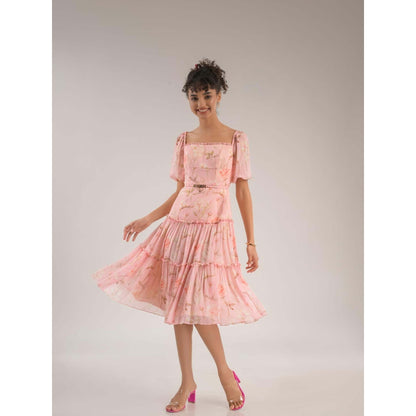Natalia Livingston Dahlia Pink Floral Dress