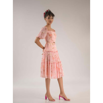 Natalia Livingston Dahlia Pink Floral Dress
