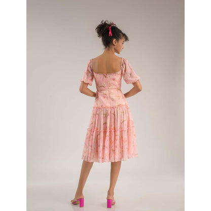 Natalia Livingston Dahlia Pink Floral Dress